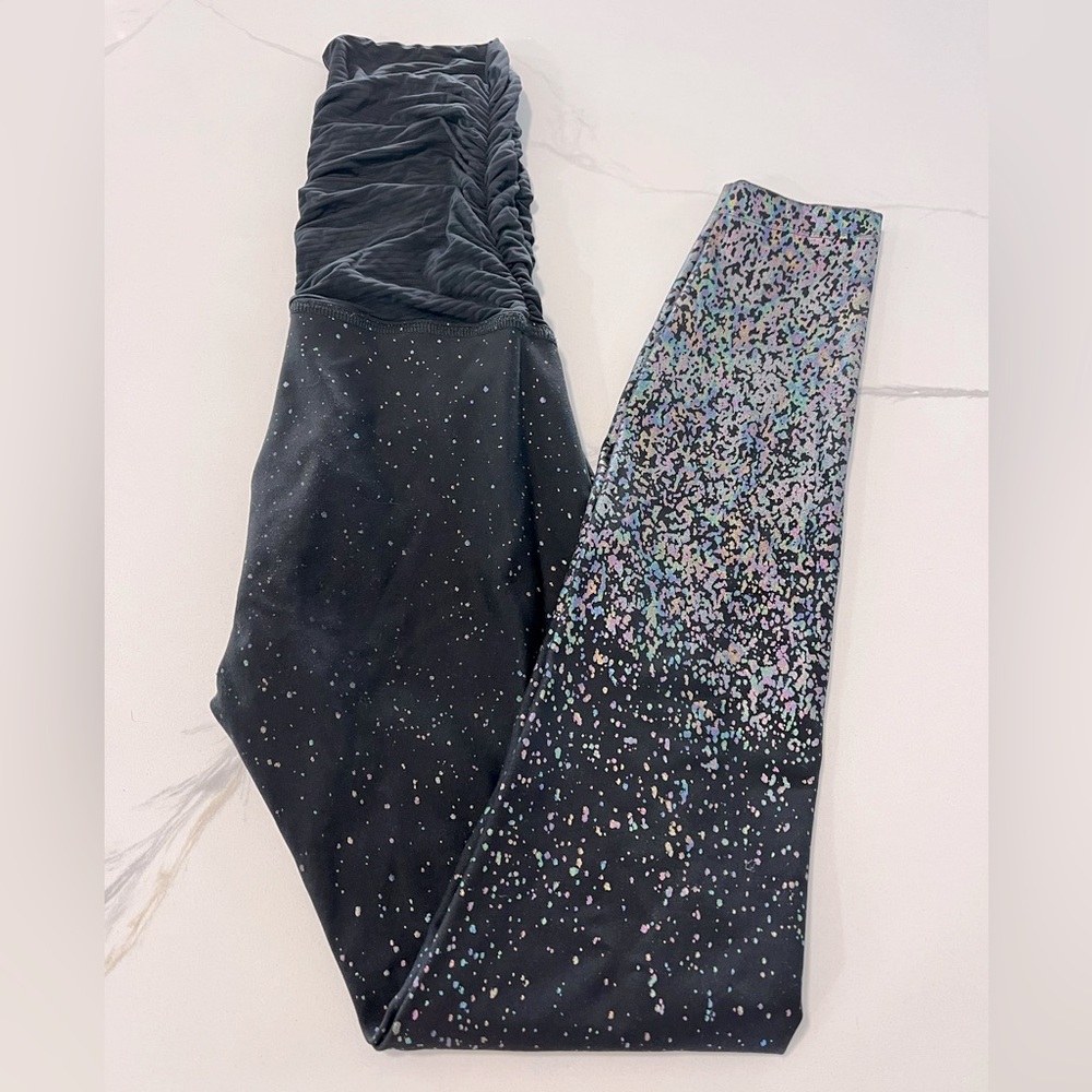 Beyond Yoga Maternity Leggings - Beyond the Bump Sparkly Alloy Ombré - Size S